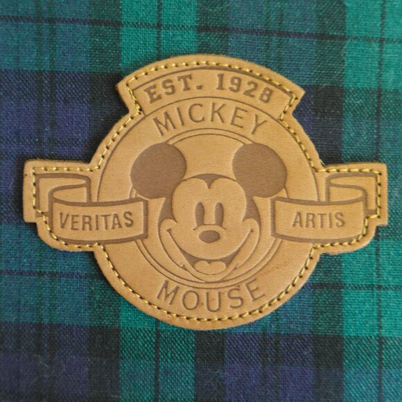 NWT Vintage Set of Two Mickey Mouse Plaid Cotton Zippered Pouch - Picture 5 of 11